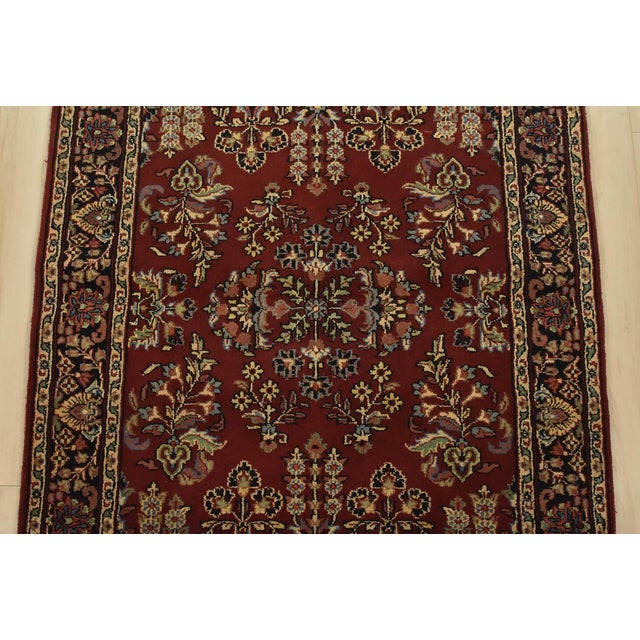 2020s Fine Sarouk Rug 3′ X 5′ Red Wool Traditional Hand-Knotted Oriental Carpet For Sale - Image 5 of 12