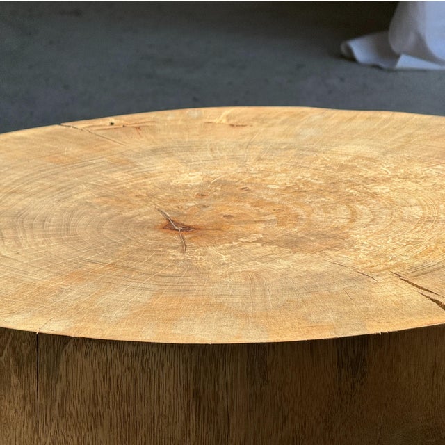Beige Low 4-Legged Coffee Table in Mango Wood, 1980s For Sale - Image 8 of 11