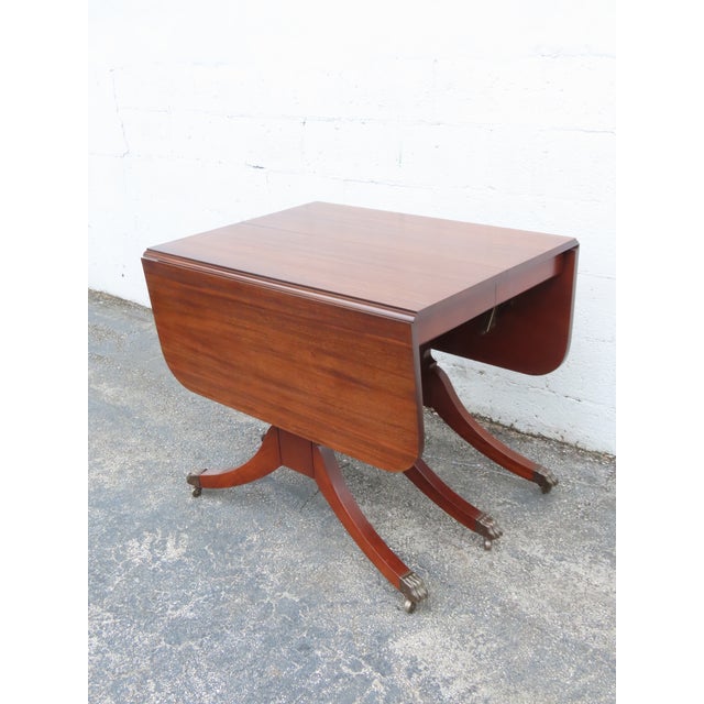 Raddock 1940s Mahogany Drop Leaf Dining Table With 2 Leaves and Two Chairs 6371 For Sale - Image 13 of 18