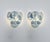 Glass Glass Wall Sconces with 6 Alabaster Cobalt Blue Disks, 1990s, Set of 2 For Sale - Image 7 of 13