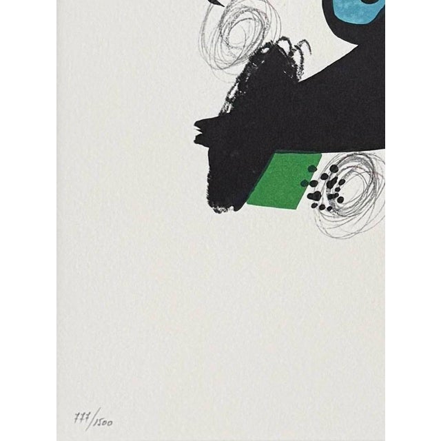 Joan Miró, La Mélodie Acide, Planche V, 1980, Lithograph, in Flawless conditions. Designed 1980 to 1989