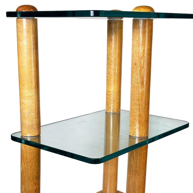 1930s 1930s Floating Glass Walnut Corner Table attributed to Gilbert Rohde For Sale - Image 5 of 6
