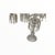 Vintage Pair 14" Modular Crystal 3-Light Candelabras Threaded European Lead Crystal Complete With Prisms For Sale - Image 10 of 12