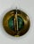 Beautiful Malachite & Greek Key Enamel Brooch, c.1865 – Neoclassical Revival For Sale - Image 4 of 16