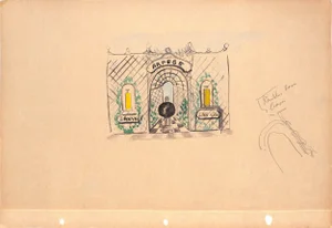 Lanvin Paris Arpege Perfume Trellis C1950s Advertising Artwork