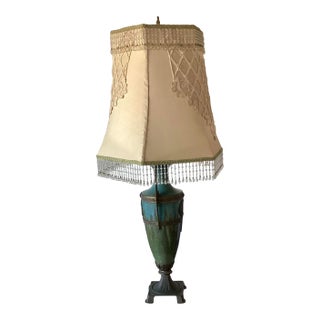 Vintage Empire Style Bronze Table Lamp For Sale