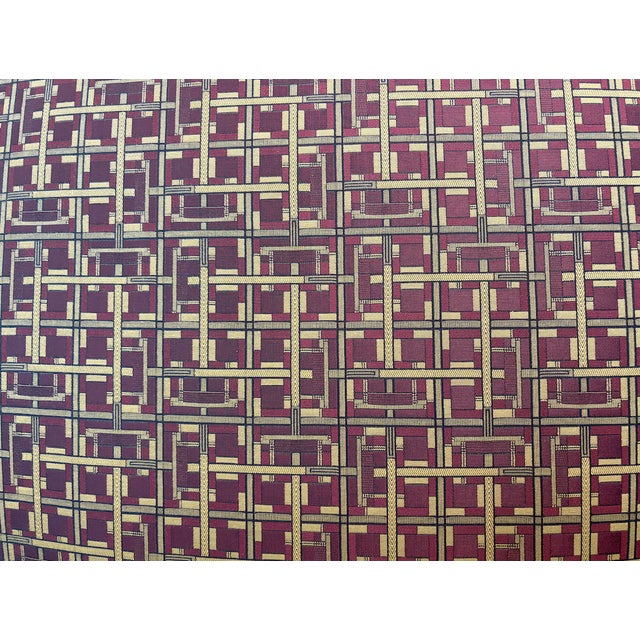 Red Mid 20th Century Geometric Patterned Lounge Chairs For Sale - Image 8 of 8