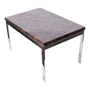 Rectangular Granite and Chrome Coffee Table