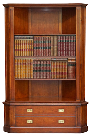 Mahogany Media Cabinet with Faux Books from Harrods London Kennedy