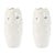 Kenneth Ludwig Chicago White Floral Embossed Ceramic Vase (Set of 2) For Sale - Image 4 of 4
