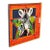 Vintage Hand-Painted Papier-Mâché Zebra Decorative Tray From the Mole Hole For Sale
