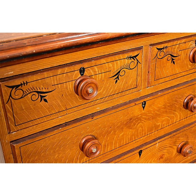 English 19th Century Faux Bois Painted Chest For Sale - Image 17 of 17