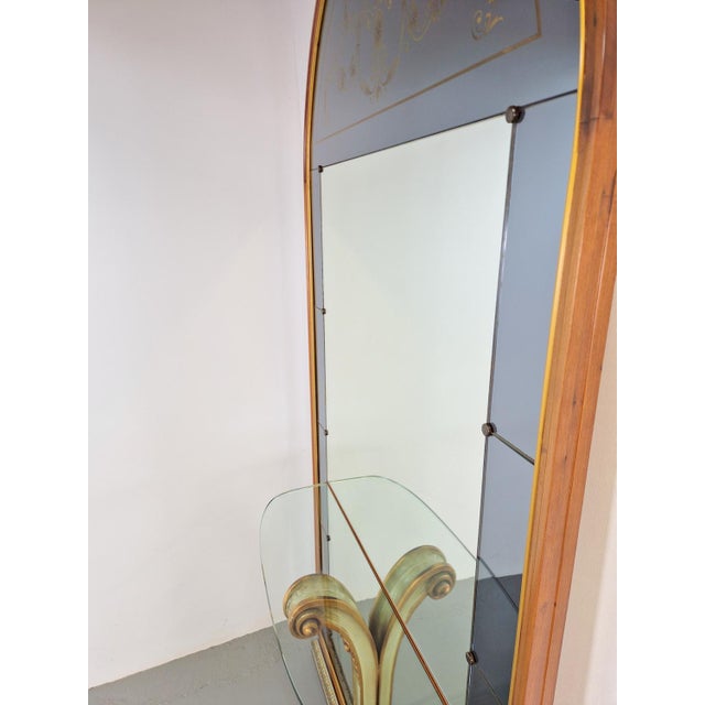 Vintage Floor Mirror with Console Table from Cristal Art, Italy, 1960s For Sale - Image 13 of 18