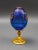 Imperial Faberge Cobalt Blue Cut Crystal Gold Gilt Rose Flower & Fruit Basket Egg Signed & Numbered 0681 Measures...