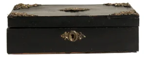 19th Century France Black Brass Box