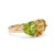 Contemporary Peridot & Citrine Toi Et Moi Ring - Heart & Pear Cut Gemstone Bypass Ring - August & November Birthstone Ring Us 7 For Sale - Image 3 of 3