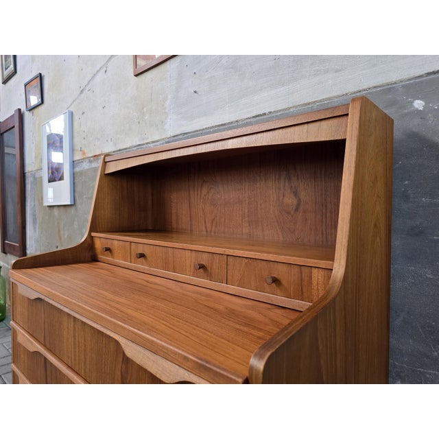 Mid-Century Danish Secretary in Teak, 1960s For Sale - Image 4 of 13