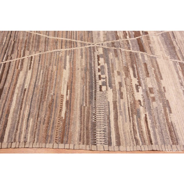 Brown Nazmiyal Collection Large Geometric Modern Minimalist Rug For Sale - Image 8 of 10