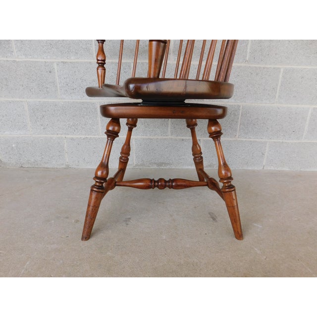 Custom Hand Made Pennsylvania Comb Back Swivel Windsor Armchair For Sale - Image 4 of 18