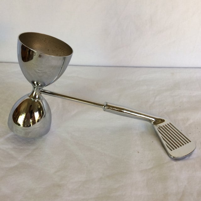 MidCentury Modern Chrome Over Brass Golf Club Jigger Chairish