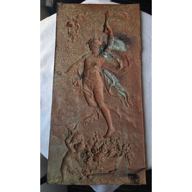 Rare. Original Karl Sterrer "Aurora" Copper Reppouse', c.1890, Art Nouveau For Sale - Image 9 of 12
