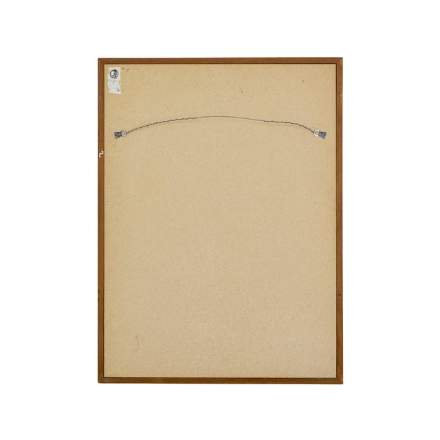 1950s Large Oak Framed Scandinavian Mirror from G&tT, 1950s For Sale - Image 5 of 6