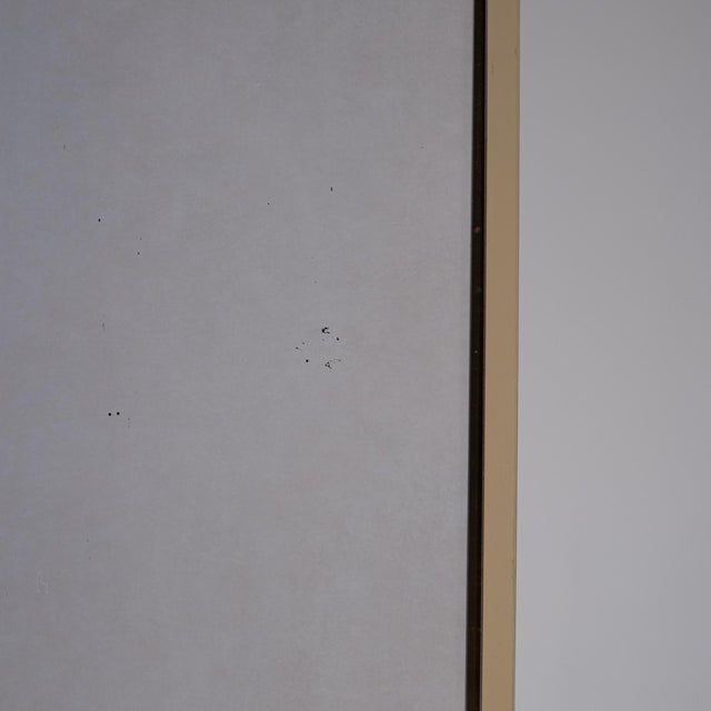 Metal Vintage Mirrored Table Lamp with Pierre Frey Fabric Shade, 1980s For Sale - Image 7 of 9