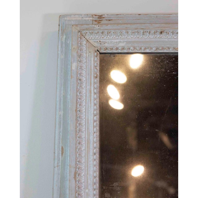 French French 18th Century Louis XVI Painted Mirror with Original Glass For Sale - Image 3 of 8