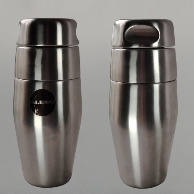 Alessi Stainless Steel Cocktail Shaker by Luigi Massoni and Carlo Mazzeri for Alessi, 1970s For Sale - Image 4 of 7