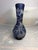 A french gallé vase, art deco nouveau cameo style, 20th century. A stunning vase with floral pattern in a royal, yale and...
