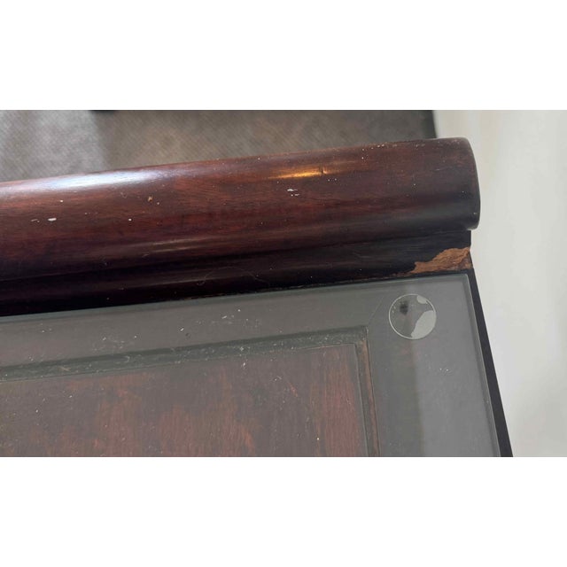 Vintage Carved Wood Altar or Console Table With Glass Shelf For Sale - Image 9 of 9