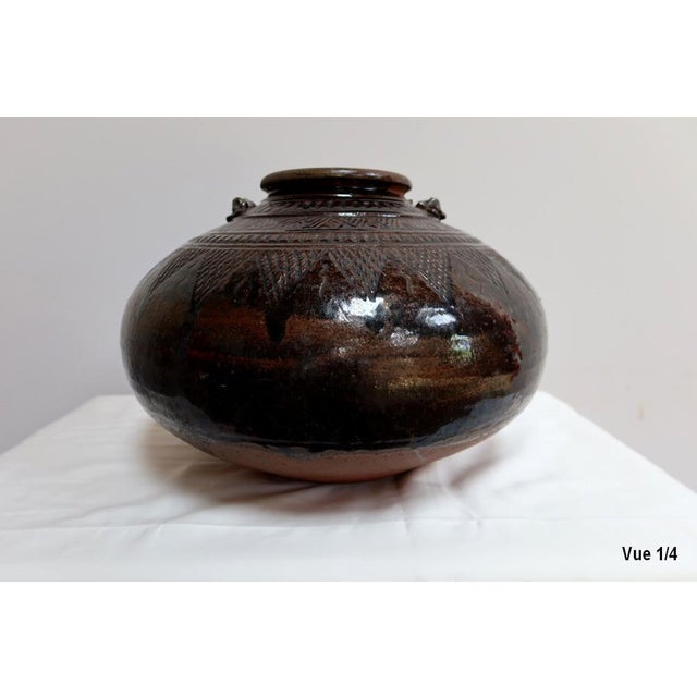Large Pansu Vase in Varnished Terracotta, 1900s For Sale - Image 4 of 18