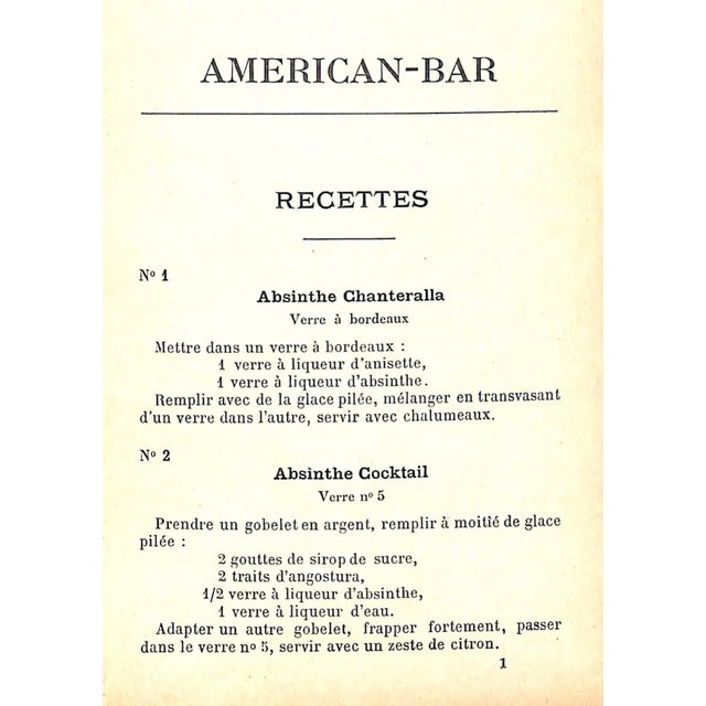 "American-Bar Recettes Des Boissons Anglaises Et Americaines" 1907 Newman, Frank L. For Sale In New York - Image 6 of 9