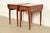 Henkel Harris Georgian Solid Cherry Wood Drop Leaf Pembroke Side Tables, Pair For Sale - Image 15 of 15