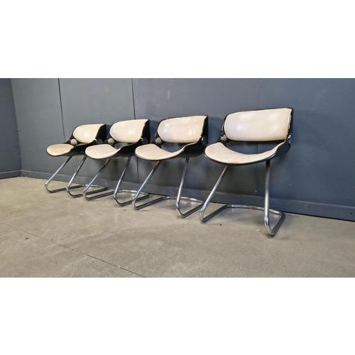 1970s Arpege Dining Chairs attributed to Étienne Fermigier for Baumann, 1970s, Set of 4 For Sale - Image 5 of 11