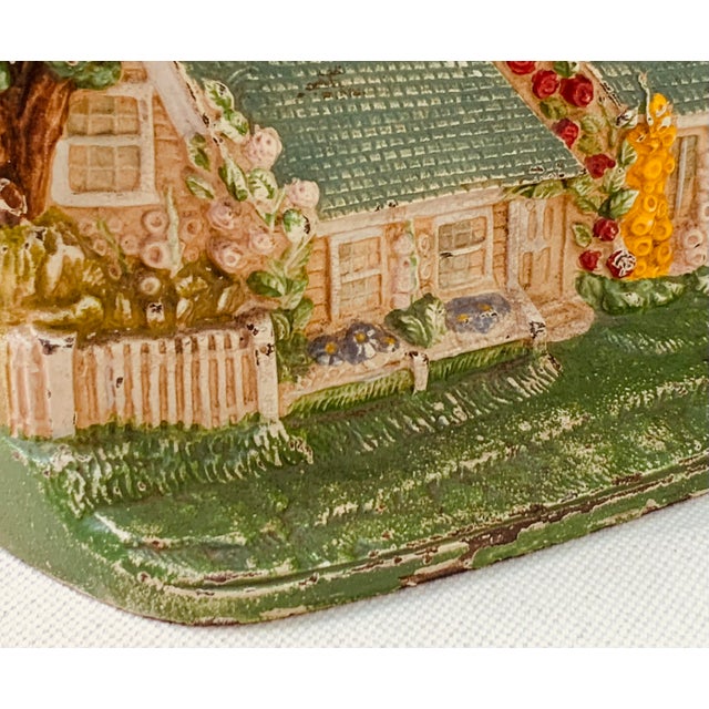 Vintage Hubley Cast Iron Cottage Doorstop #211 - American Victorian, Cape Cod Style For Sale - Image 9 of 12