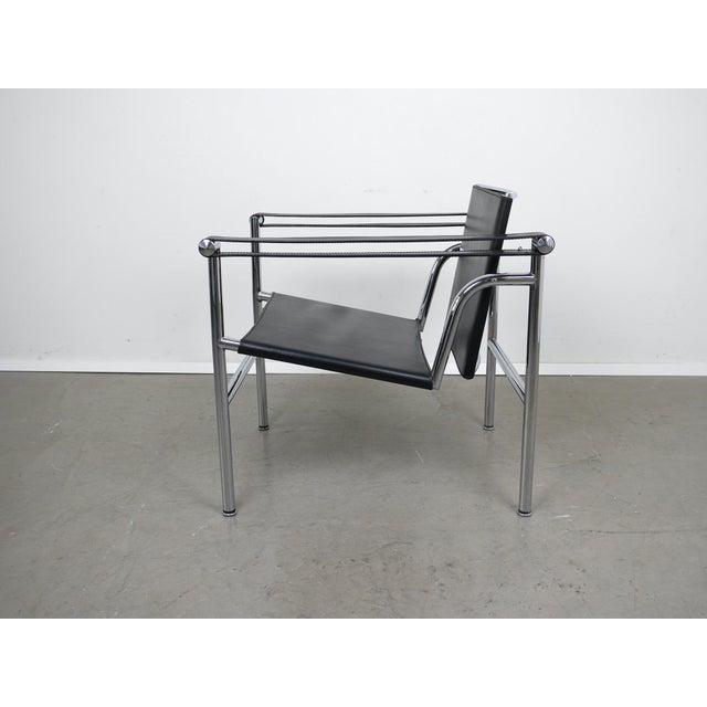 Tubular Steel LC 1 Chair by Le Corbusier, Pierre Jeanneret & Charlotte Perriand for Cassina, Italy, 1980s For Sale - Image 11 of 18