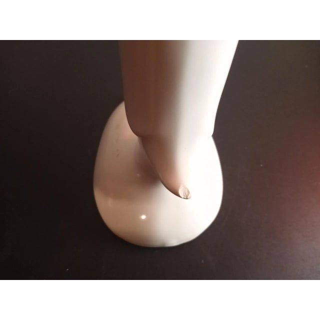 This is a Mid-centurey modern Ceramic Crane 14" Tall Sculpture procured at an estate auction. Has a small chip on the tail...