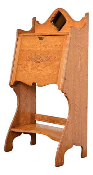 Stickley Brothers Style Antique Mission Oak Arts & Crafts Drop Front Secretary Desk, Circa 1900