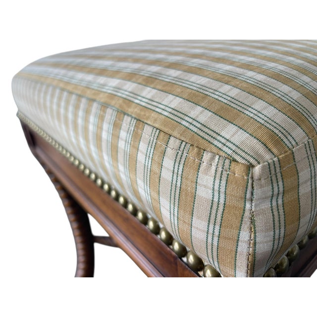 William Switzer William Switzer Barley Twist Ottoman With Hooved Feet For Sale - Image 4 of 15