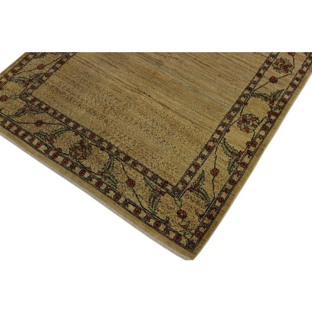 Contemporary 1980s Vintage Gabbeh Tan Wool Rug - 5′10″ × 9′ For Sale - Image 3 of 9