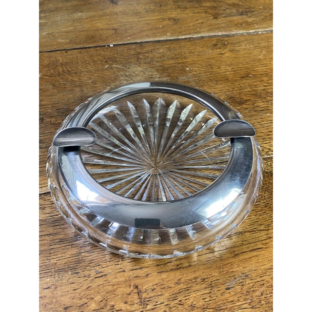 Art Deco Ashtray in Cut Crystal with Silver Mount and Cigar Rest by Wilhelm T. Binder, 1930s For Sale - Image 12 of 12
