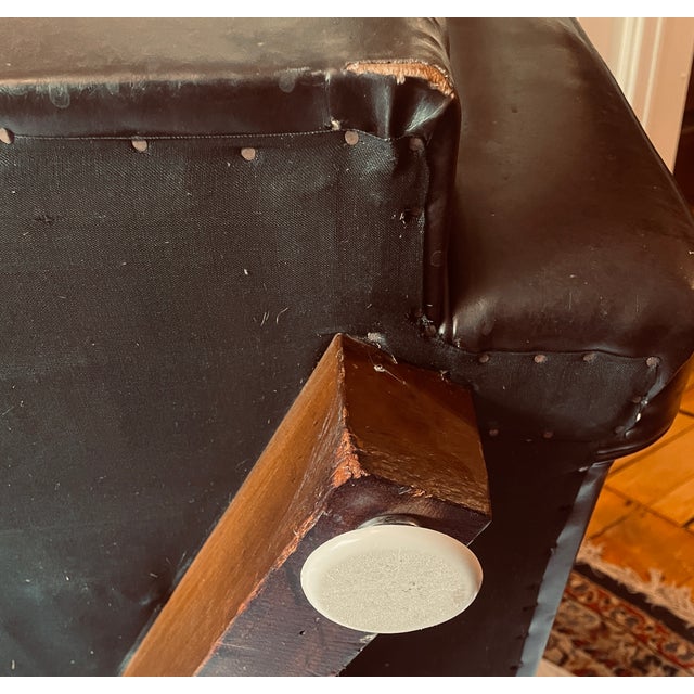 Rare Pair of Vintage Mid-Century Imperial Hotel Tokyo Executive Club Chairs - Provenance Tagged For Sale - Image 9 of 9