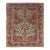 Square Antique Persian Bakhtiari Rug With Red Field and Ivory Medallion For Sale