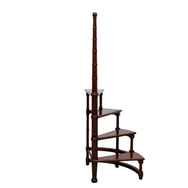 1930s Arthur Brett and Sons Mahogany Library Steps from H. Pander & ZN, England, 1930s For Sale - Image 5 of 12