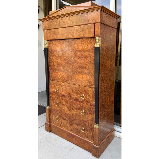 Baker Furniture Company Biedermeier Style Secretary Desk by Baker Furniture For Sale - Image 4 of 9