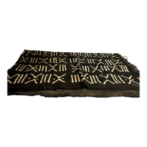 African Mud Cloth, Ivory on Char Brown