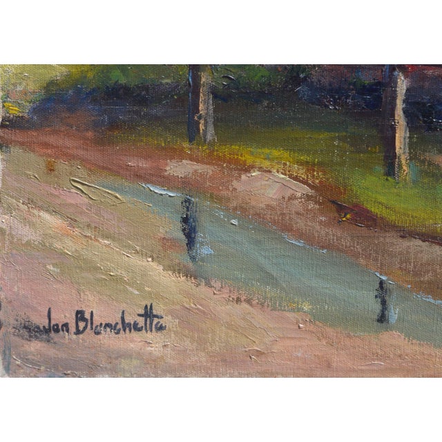 American Roadside Eucalyptus Trees, Mid Century Vertical Landscape by Jon Blanchette For Sale - Image 3 of 4