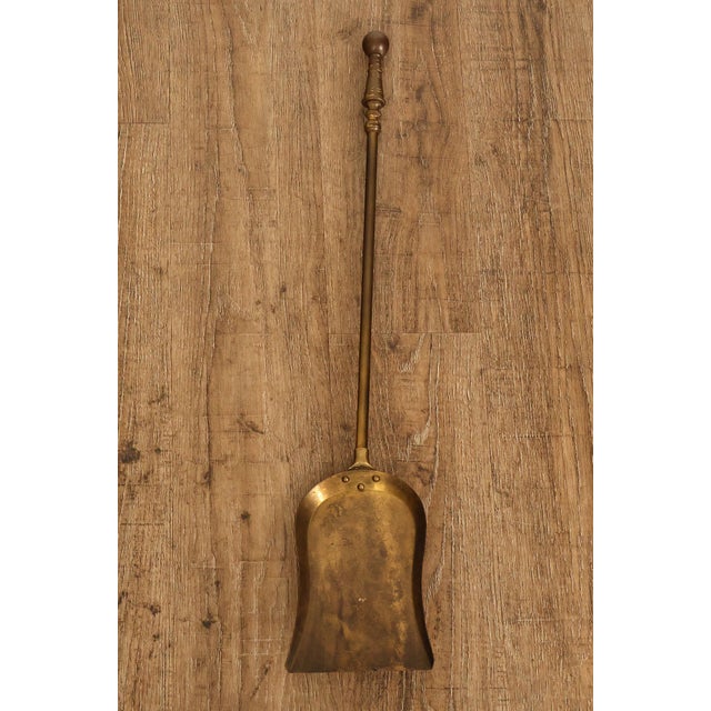 Traditional Brass Fireplace Four-Piece Tool Set For Sale - Image 15 of 18
