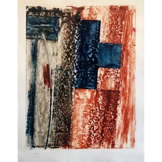 Larry Brown, Abstract Expressionist American Modernist Oil Monotype Monoprint Painting, 1989 For Sale